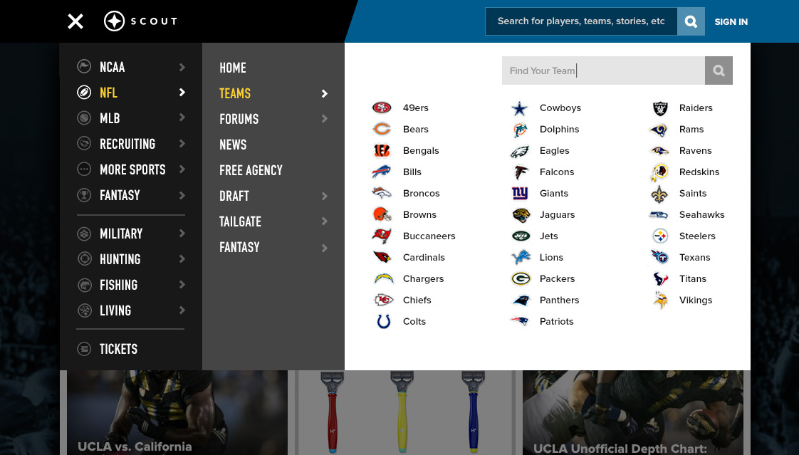 Scout search panel 1