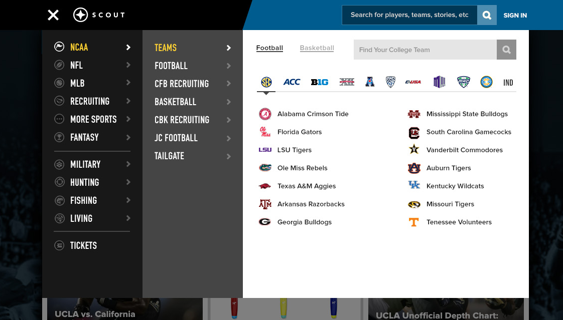Scout search panel 2