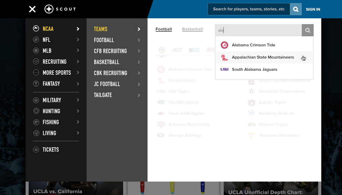Scout search panel design 2